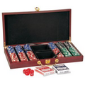 Promotional Gifts - Rosewood Finish Poker Set w/ 300 Chips